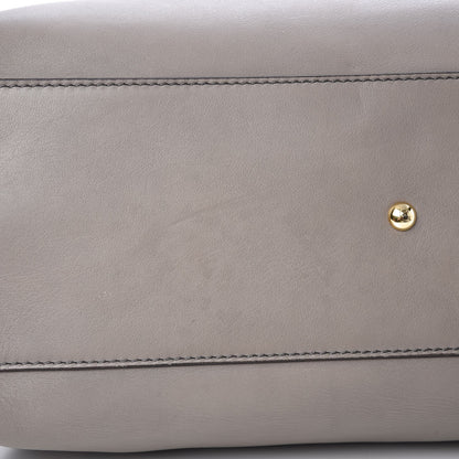 Fendi Vitello Seta Suede Plexiglass Tortoise Large Peekaboo Iconic Satchel Asfalto Marrone 14 of 15