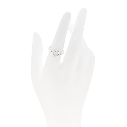 Tiffany Sterling Silver Elsa Peretti Open Heart Ring 53 6.5 2 of 4