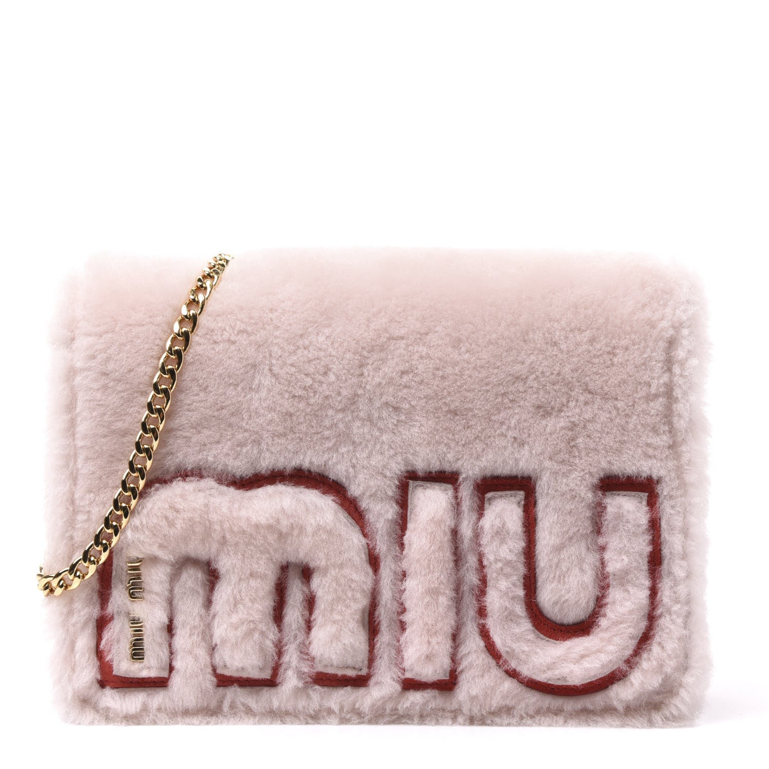 Miu Miu Shearling Goatskin Shoulder Bag 1 of 10