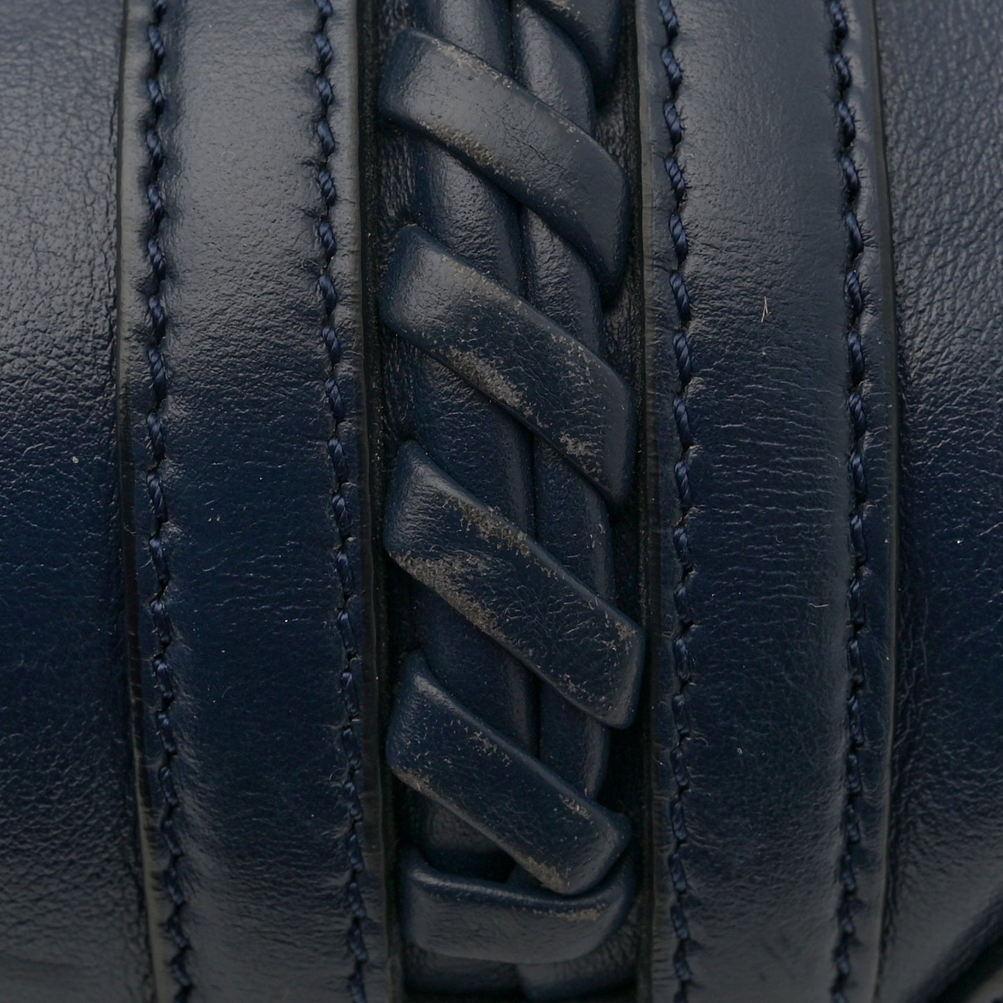 Calfskin Braided Medium Lucrezia Blue