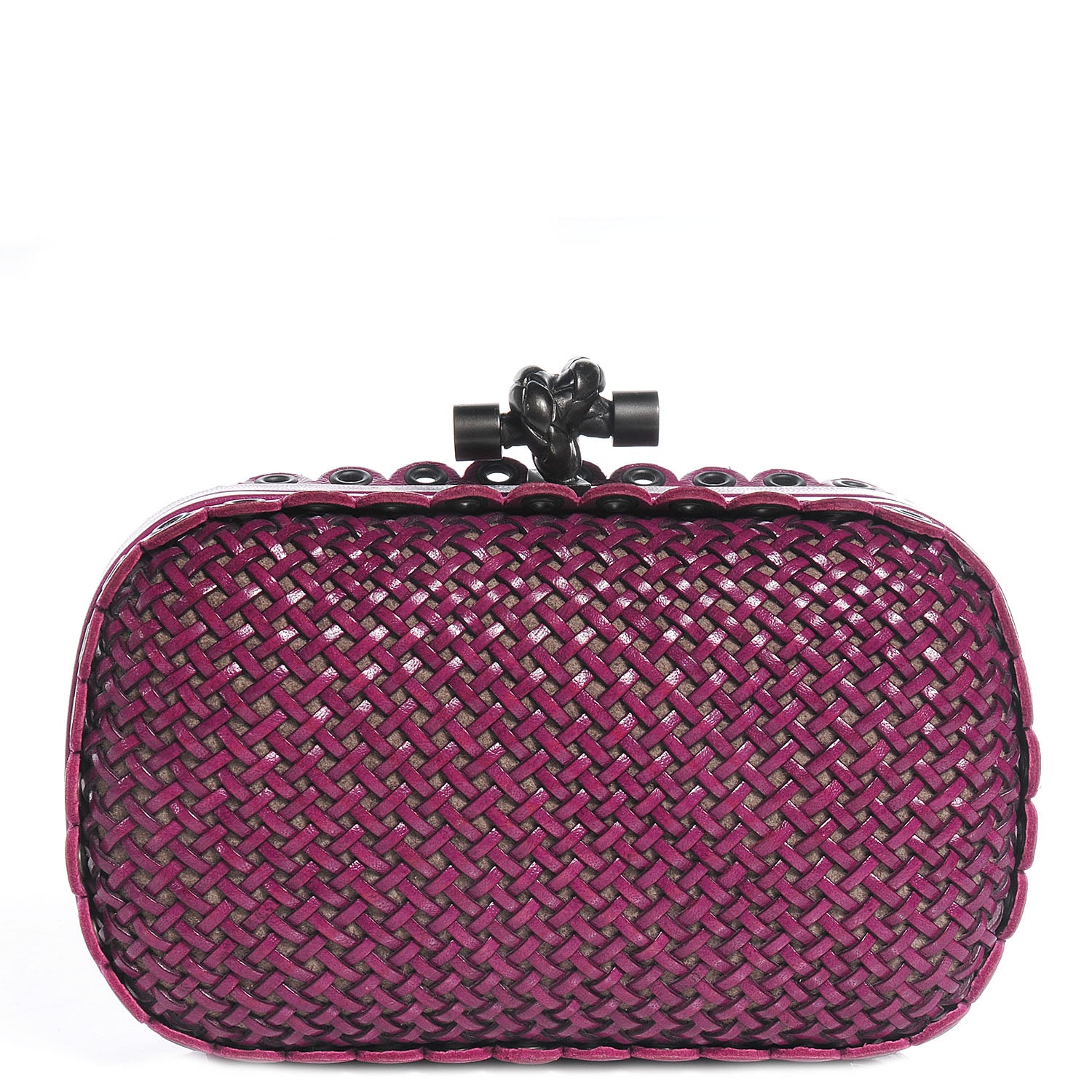 Bottega Veneta Leather Knot Clutch Orchid 1 of 7