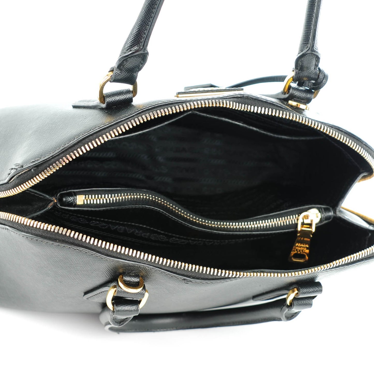 Saffiano Lux Medium Promenade Tote Black