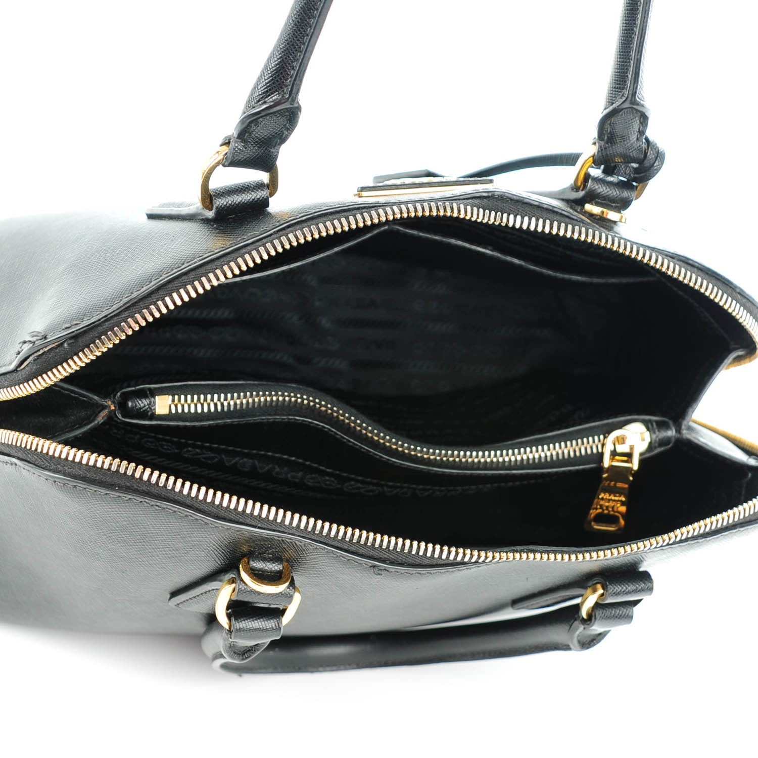 Prada Saffiano Lux Medium Promenade Tote Black 5 of 11