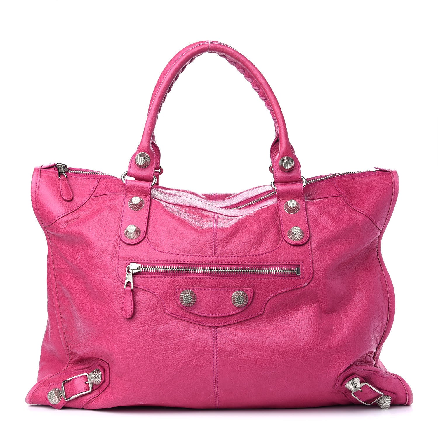 Balenciaga Agneau Giant 21 Silver Hardware Weekender Cyclamen Fucsia 1 of 13