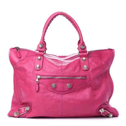 Balenciaga Agneau Giant 21 Silver Hardware Weekender Cyclamen Fucsia 1 of 13
