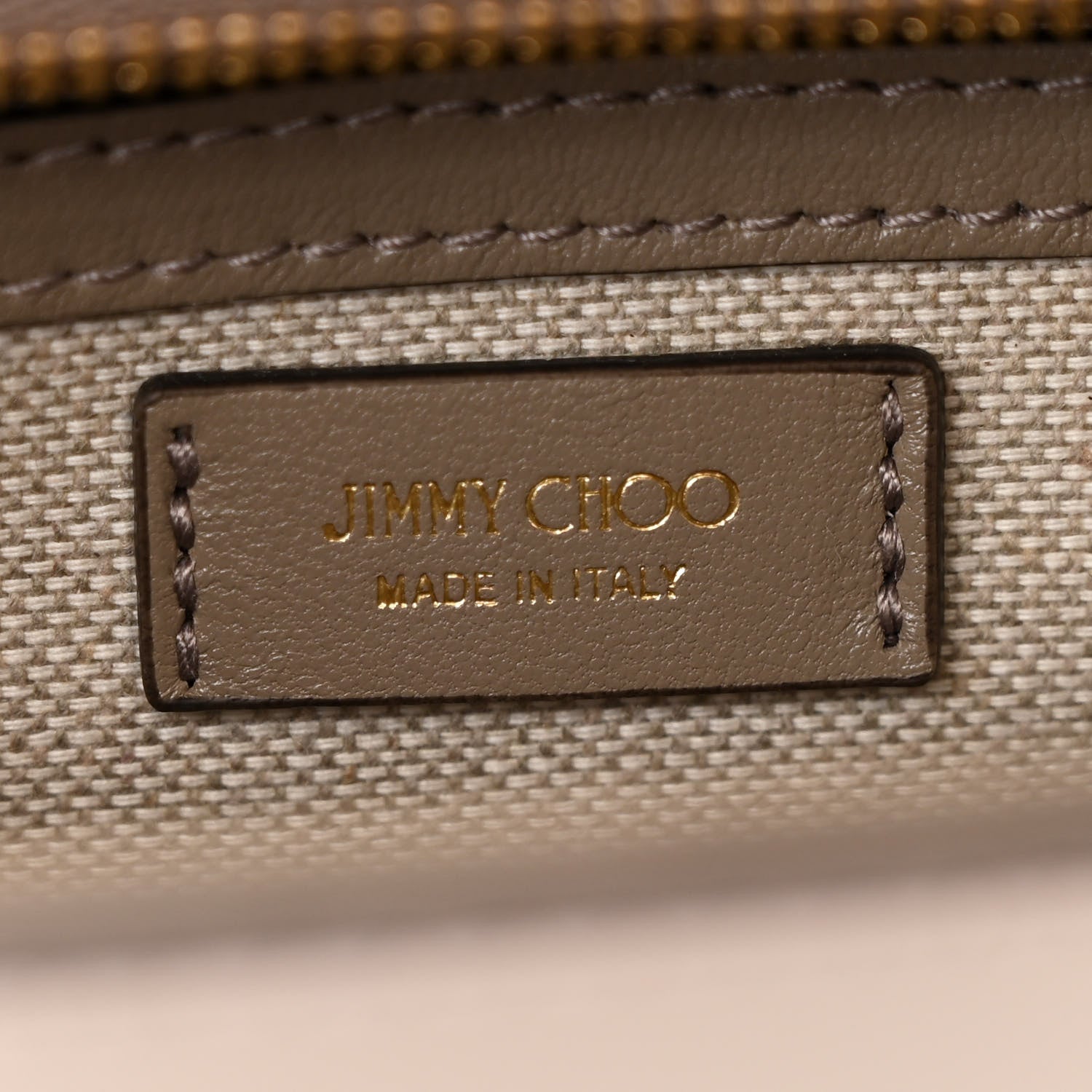 Jimmy Choo Calfskin Diamond Top Handle Crossbody Bag Taupe 6 of 10