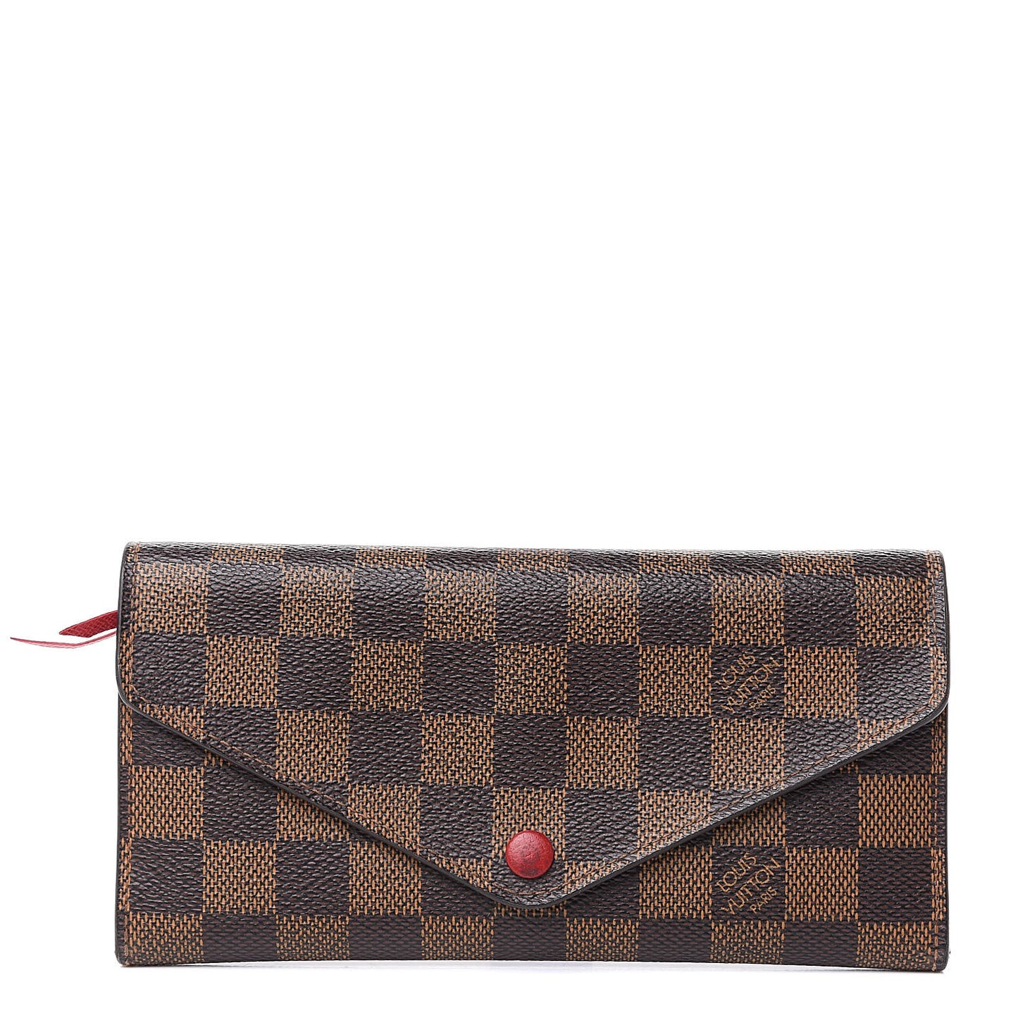 Damier Ebene Josephine Wallet Red