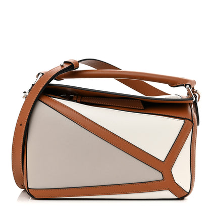 Loewe Calfskin Small Graphic Puzzle Bag Ghost Soft White 1 of 10