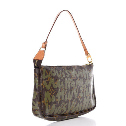 Louis Vuitton Monogram Graffiti Pochette Accessories Kaki 3 of 6