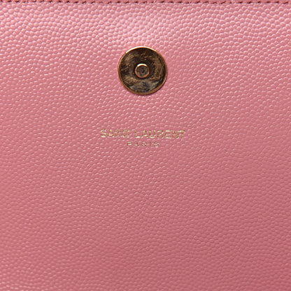 Saint Laurent Grain De Poudre Classic Monogram Cassandre Clutch Pink 6 of 10