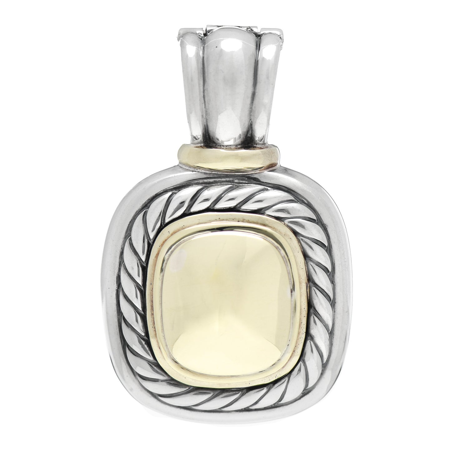 Sterling Silver 14K Yellow Gold 20mm Albion Enhancer Pendant