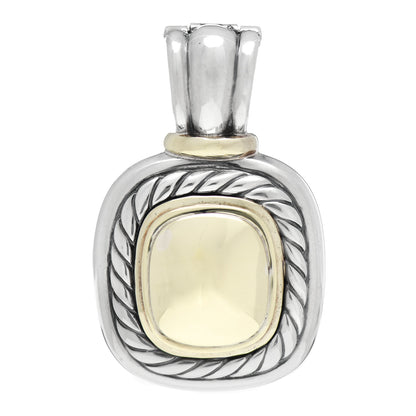 David Yurman Sterling Silver 14K Yellow Gold 20mm Albion Enhancer Pendant 1 of 3