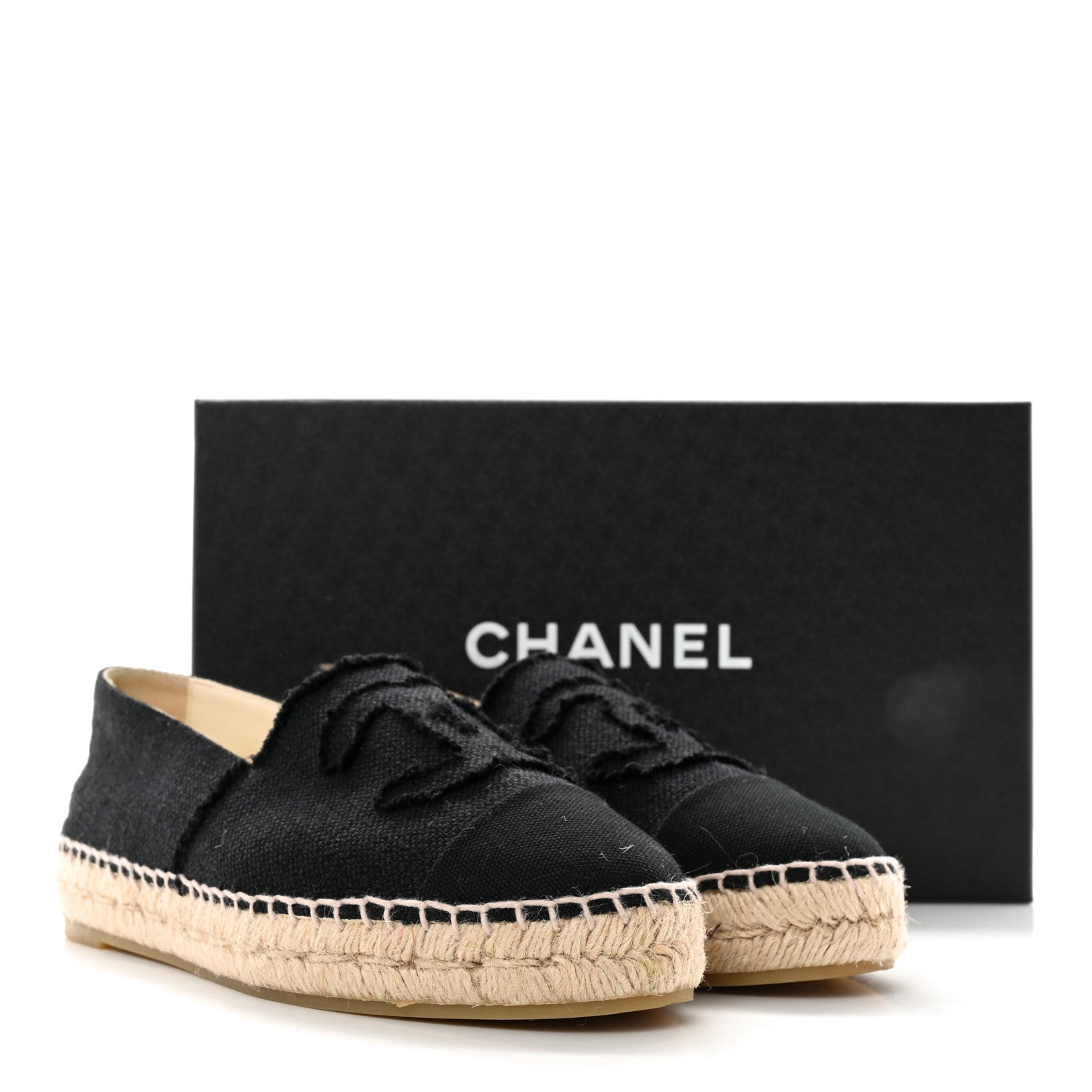 Chanel Linen CC Espadrilles 37 Black 16 of 16