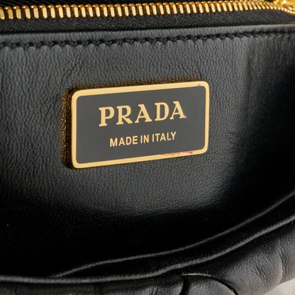 Prada Nappa Metal Quilted Small Patchwork System Flap Bag Black 6 of 10
