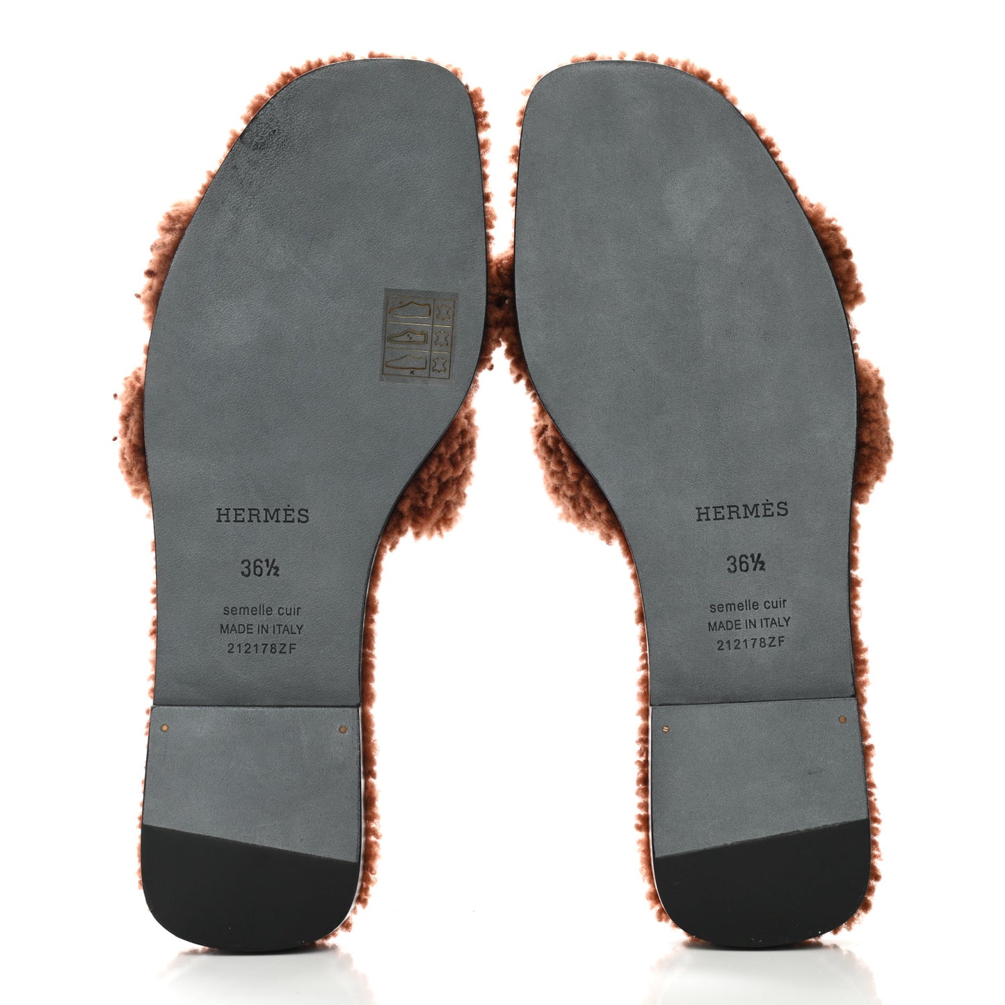 Woolskin Oran Sandals 36.5 Cognac