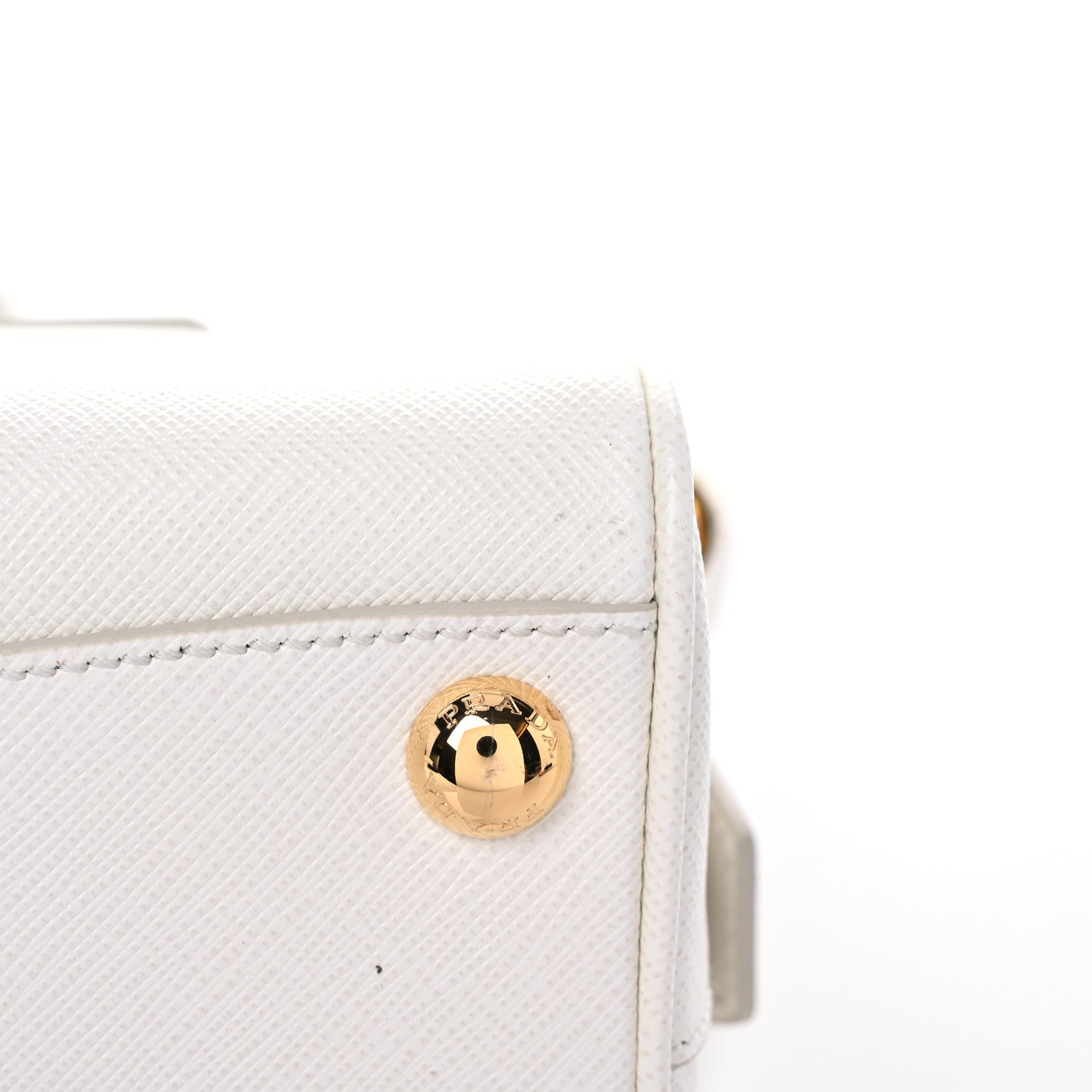 Prada Saffiano Lux Top Handle Crossbody Bag White 10 of 10