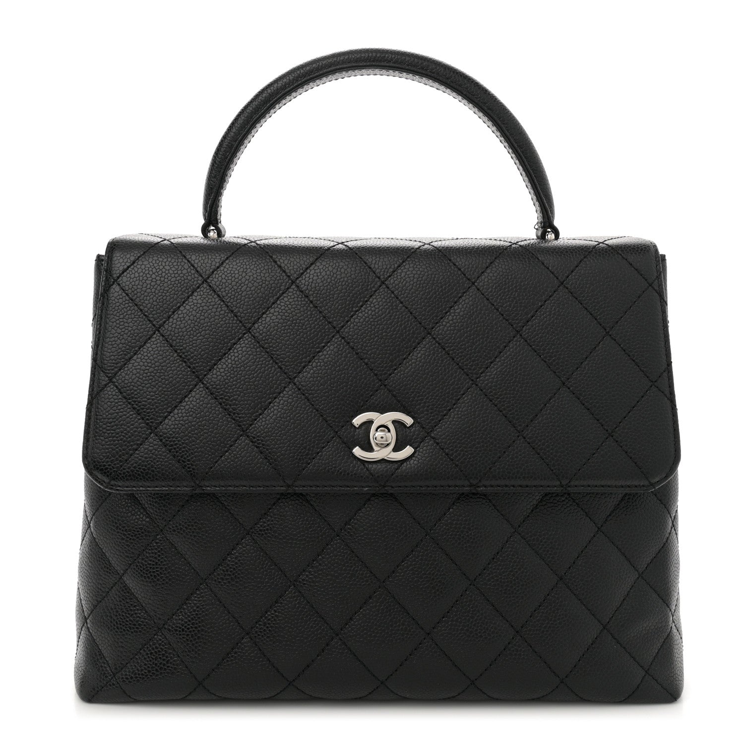 Chanel Caviar Quilted Jumbo Kelly Flap Black 1 of 11
