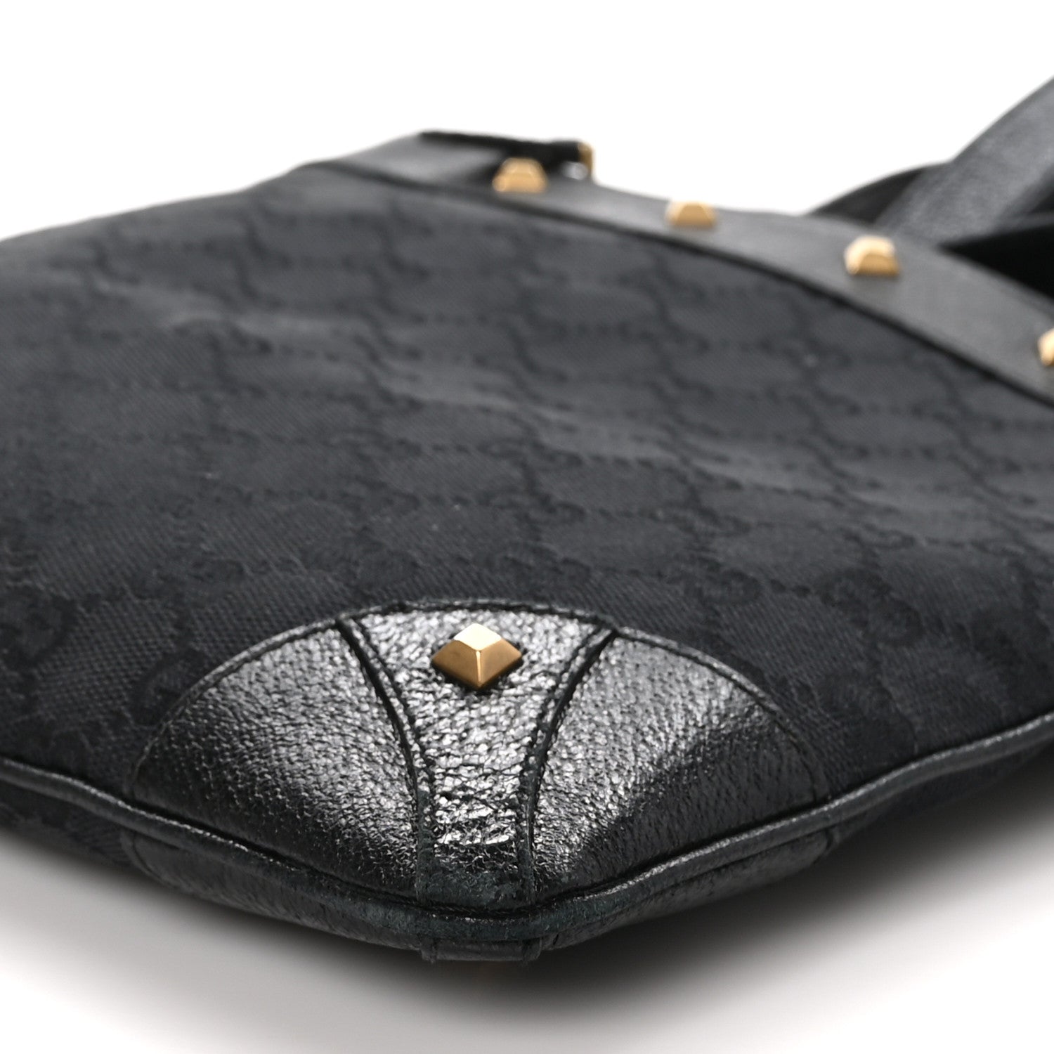 Gucci Monogram Studded Messenger Black 10 of 12