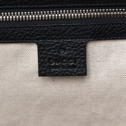 Gucci Pebbled Calfskin Soho Carry On Duffle Black 6 of 11
