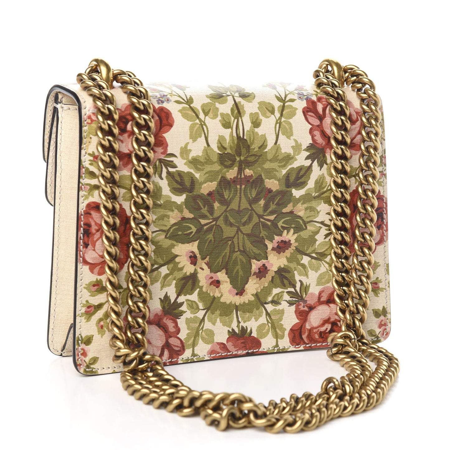 Calfskin Floral Mini Dionysus Shoulder Bag Beige