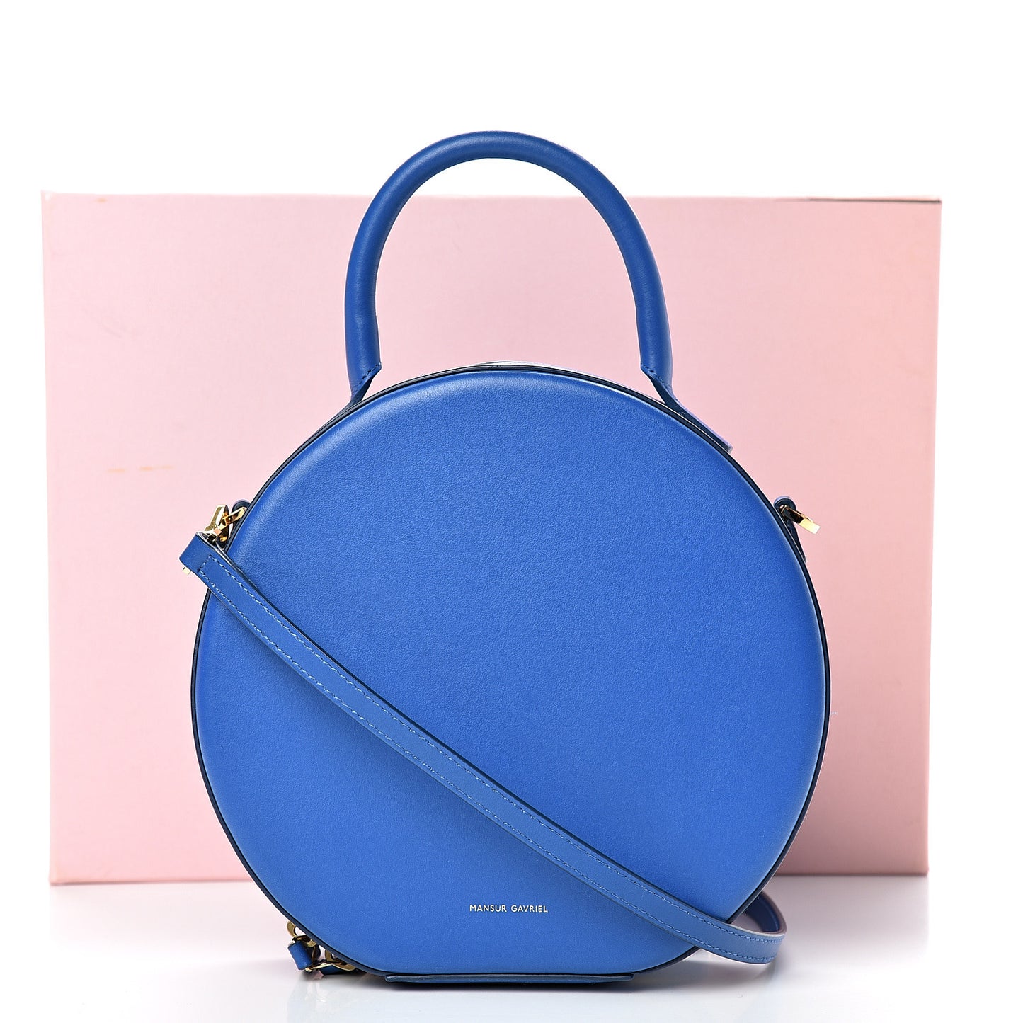 Calfskin Circle Crossbody Bag Royal