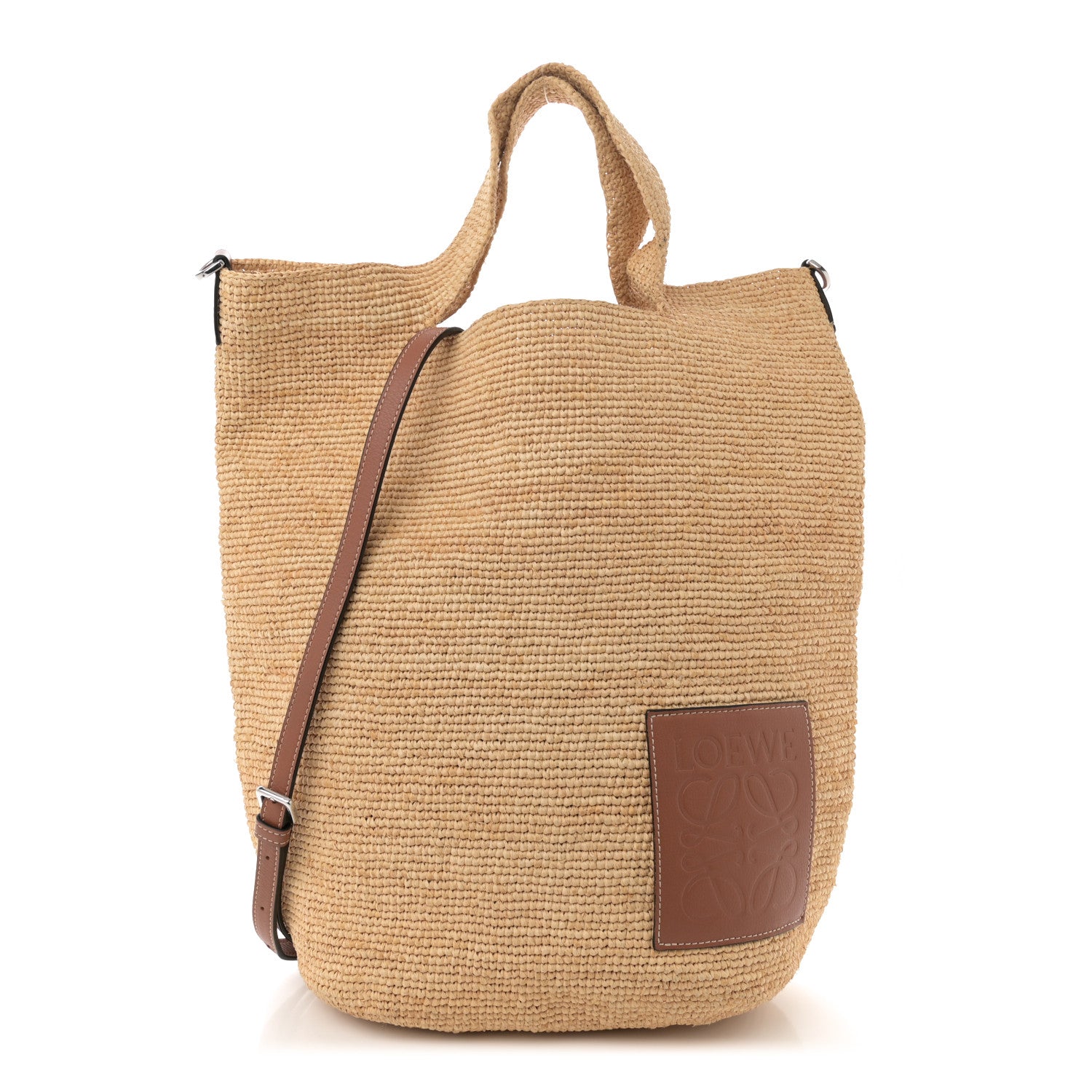 Loewe Raffia Paula's Ibiza Slit Tote Bag Natural Tan 1 of 11