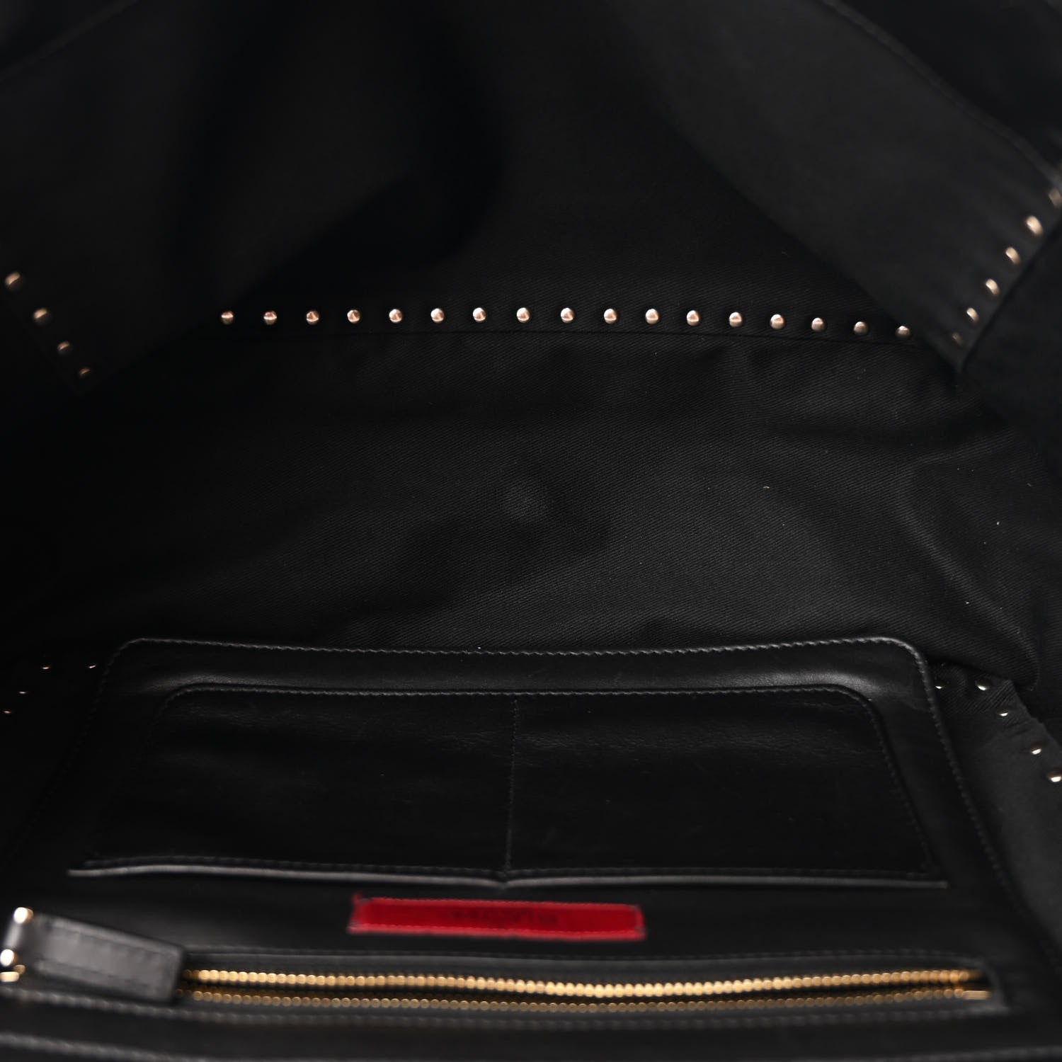 Valentino Garavani Vitello Medium Rockstud Tote Black 5 of 10