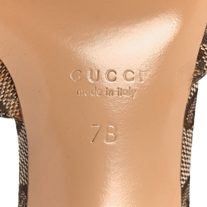 Gucci Monogram Horsebit Sandals 7 White 6 of 8