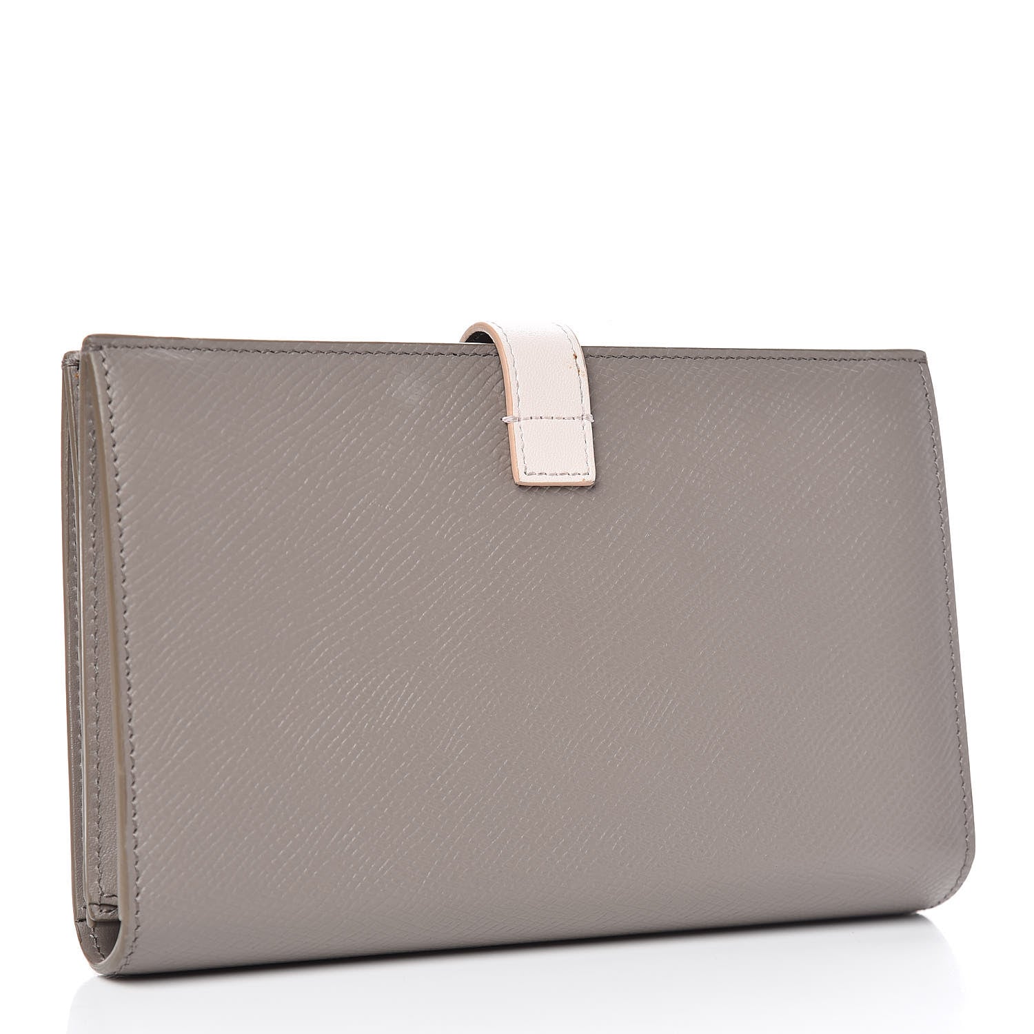 Celine Grained Calfskin Large Multifunction Strap Wallet Grey Vintage Pink 3 of 8