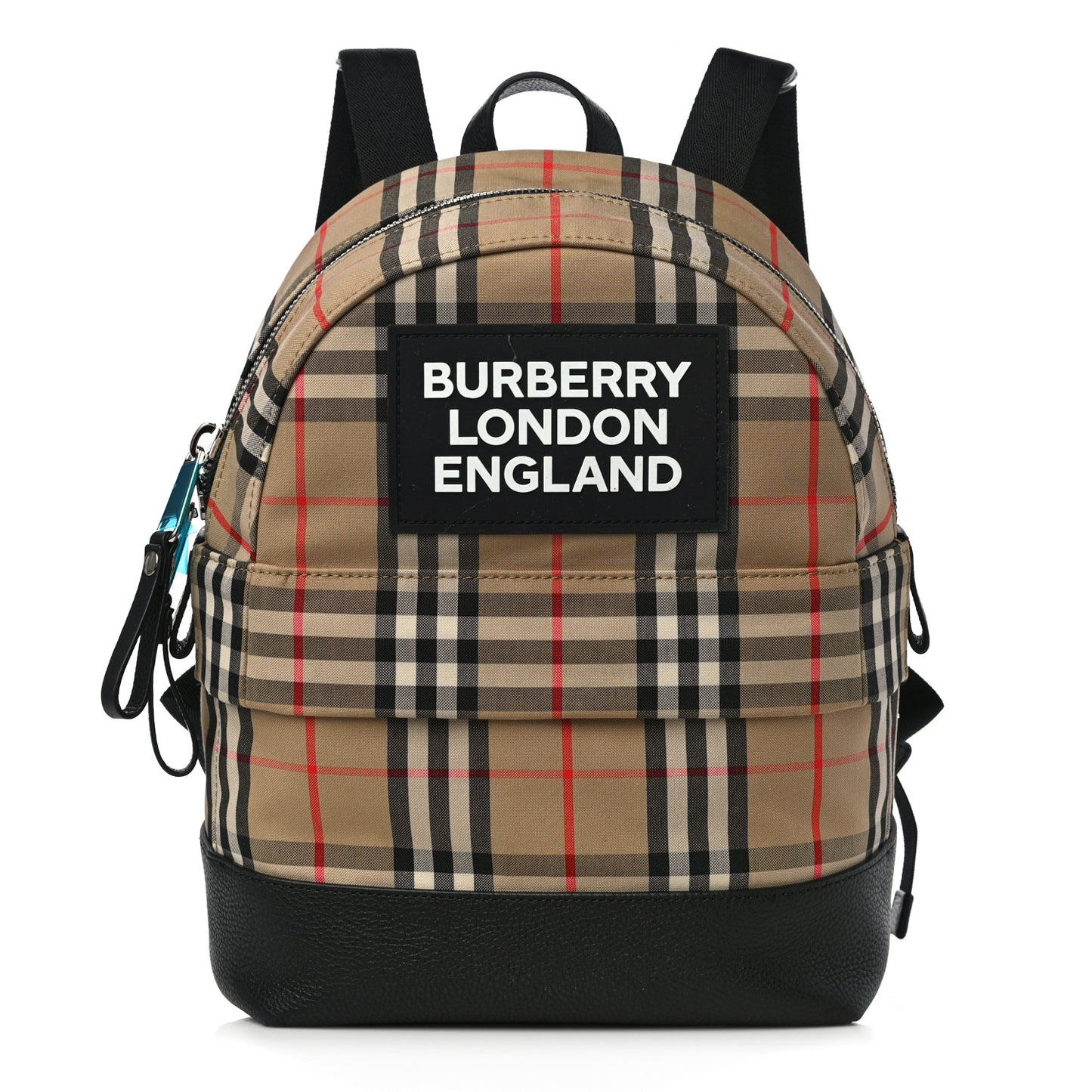 House Check Canvas Calfskin Small Nico Backpack Archive Beige