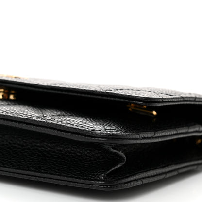Chanel Caviar Quilted Wallet On Chain WOC Black 11 of 12