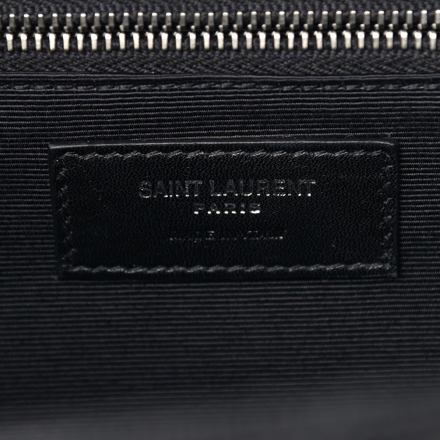 Saint Laurent Grain De Poudre Matelasse Chevron Large Monogram Satchel Black 6 of 11