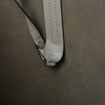 Fendi Vitello Vienna Enamel F is Fendi Shopping Tote Tortora Taupe 11 of 11