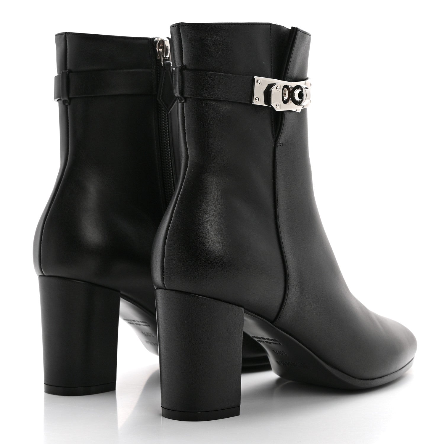 Hermes Calfskin Saint Germain Ankle Boots 38.5 Black 4 of 8