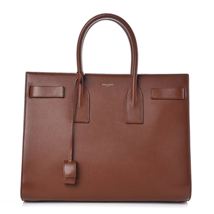 Saint Laurent Calfskin Large Sac De Jour Carryall Cognac 1 of 10