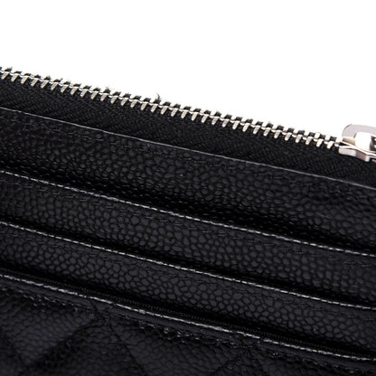 Chanel Caviar Quilted CC Zip Card Holder Black 19 of 22
