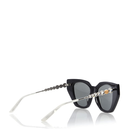 Gucci Acetate Crystal Embellished Cat Eye Sunglasses GG0641S Black 4 of 8
