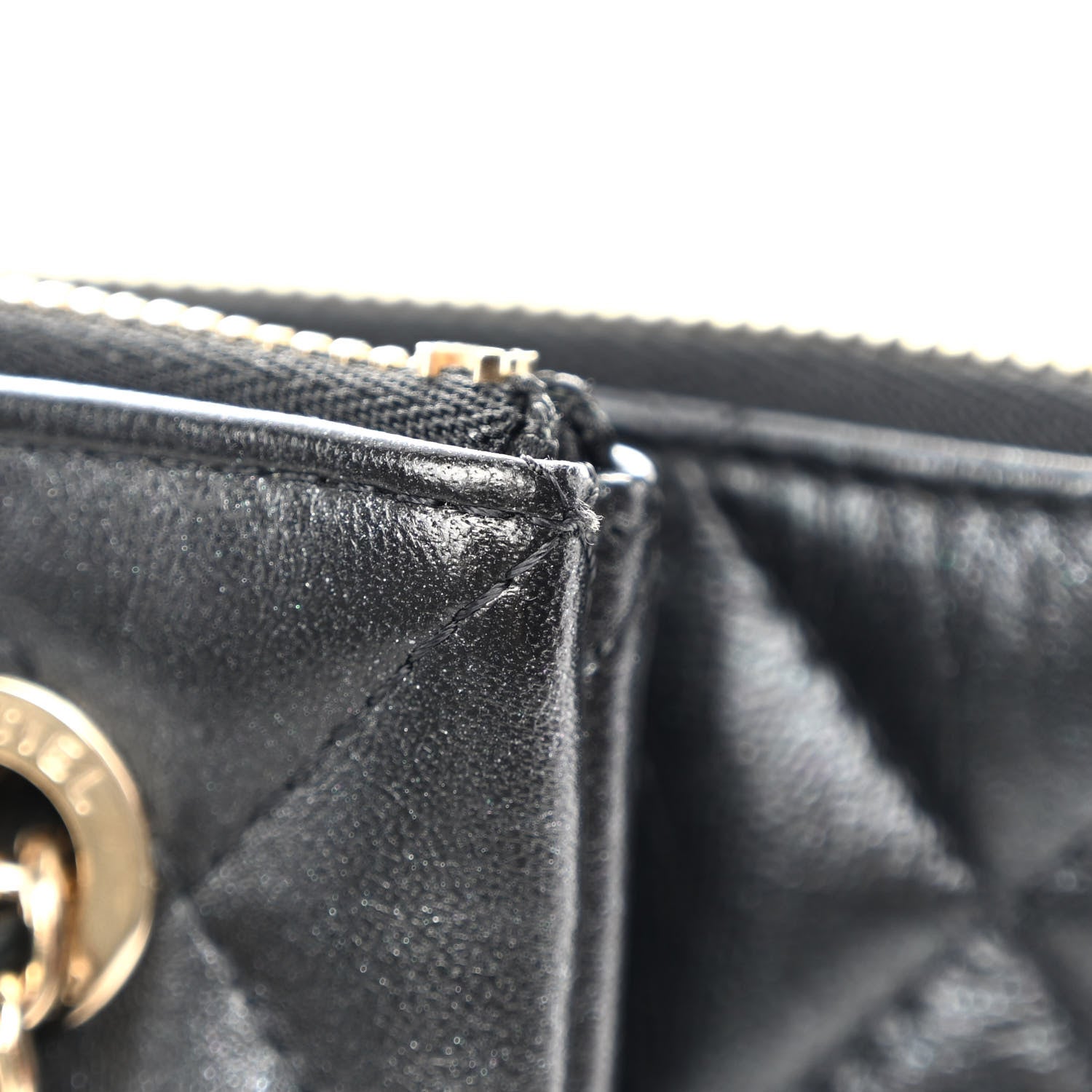 Chanel Shiny Lambskin Quilted Medium Double Case With Strap Black 11 of 11