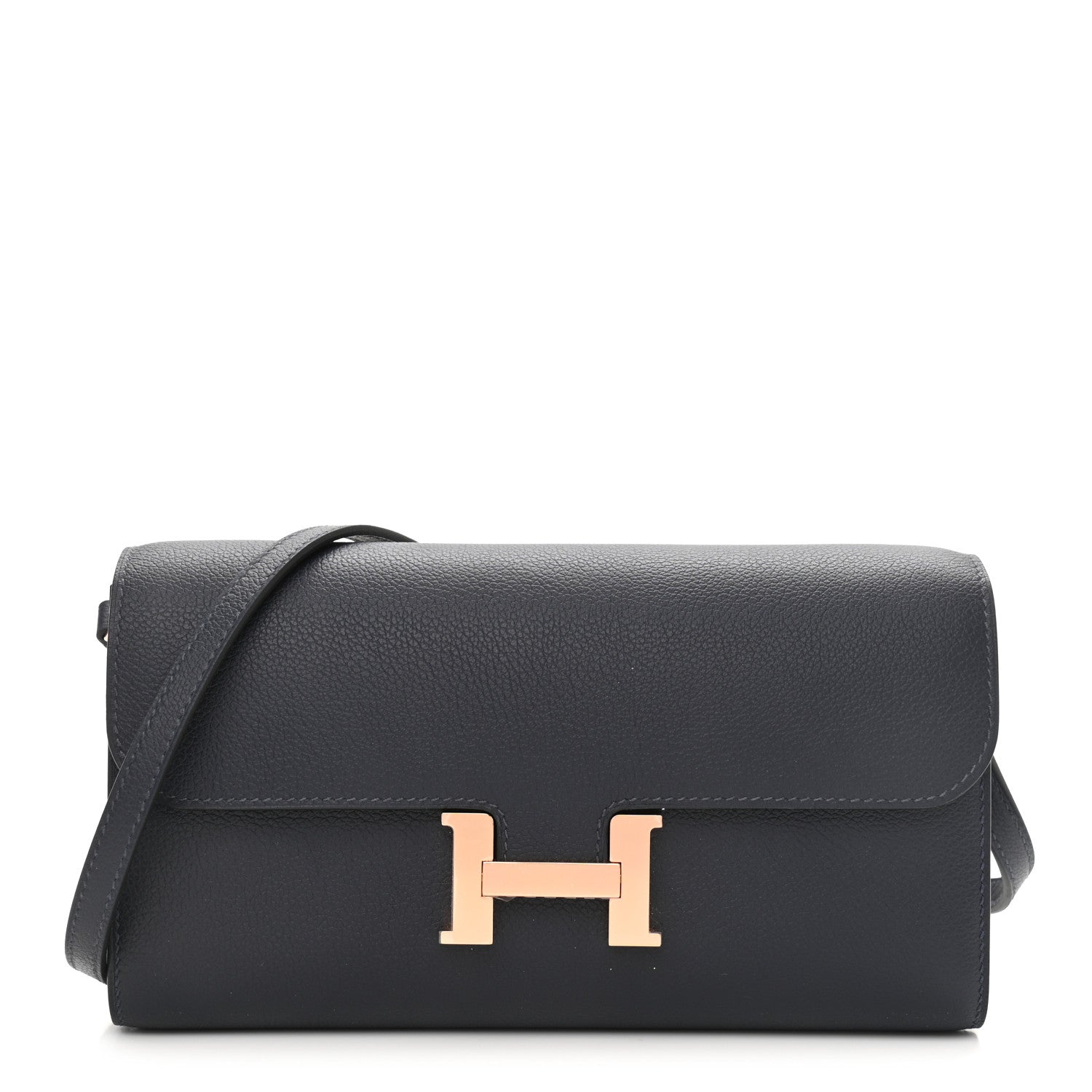 Hermes Evercolor Constance Wallet To Go Bleu Nuit 1 of 11