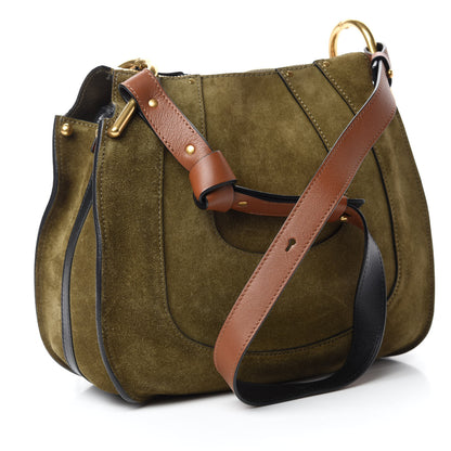 Chloe Calfskin Suede Small Hayley Hobo Eucalyptus 3 of 10