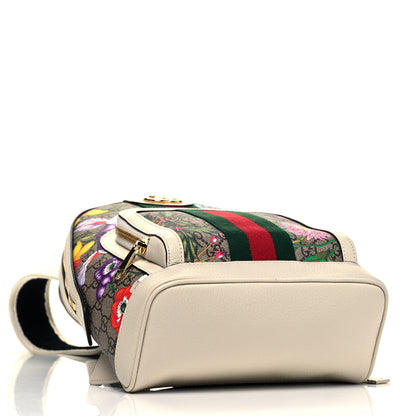 Gucci GG Supreme Monogram Flora Web Small Ophidia Day Backpack White 4 of 7
