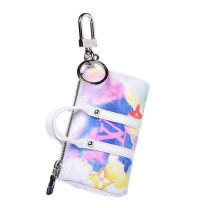 Louis Vuitton Monogram Watercolor Mini Keepall Bag Charm Key Holder Multicolor 3 of 9