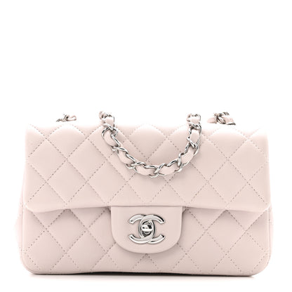 Chanel Lambskin Quilted Mini Rectangular Flap Light Purple 1 of 14