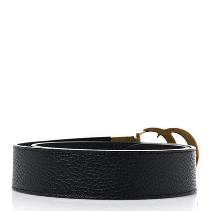 Gucci Calfskin Double G Reversible Belt 80 32 Black Cocoa 2 of 5