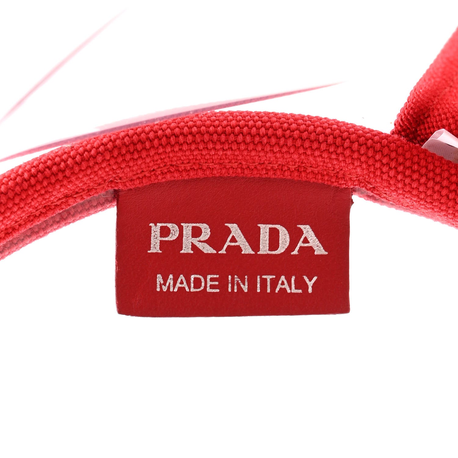 Prada Plexiglass Calfskin Small Shopper Tote Rosso 8 of 18