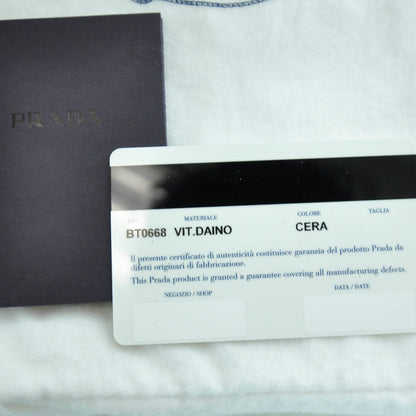 Prada Vitello Daino Shoulder Bag Cera 9 of 12