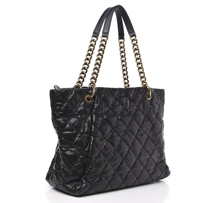 Chanel Glazed Caviar Coco Pleats Tote Black 3 of 15