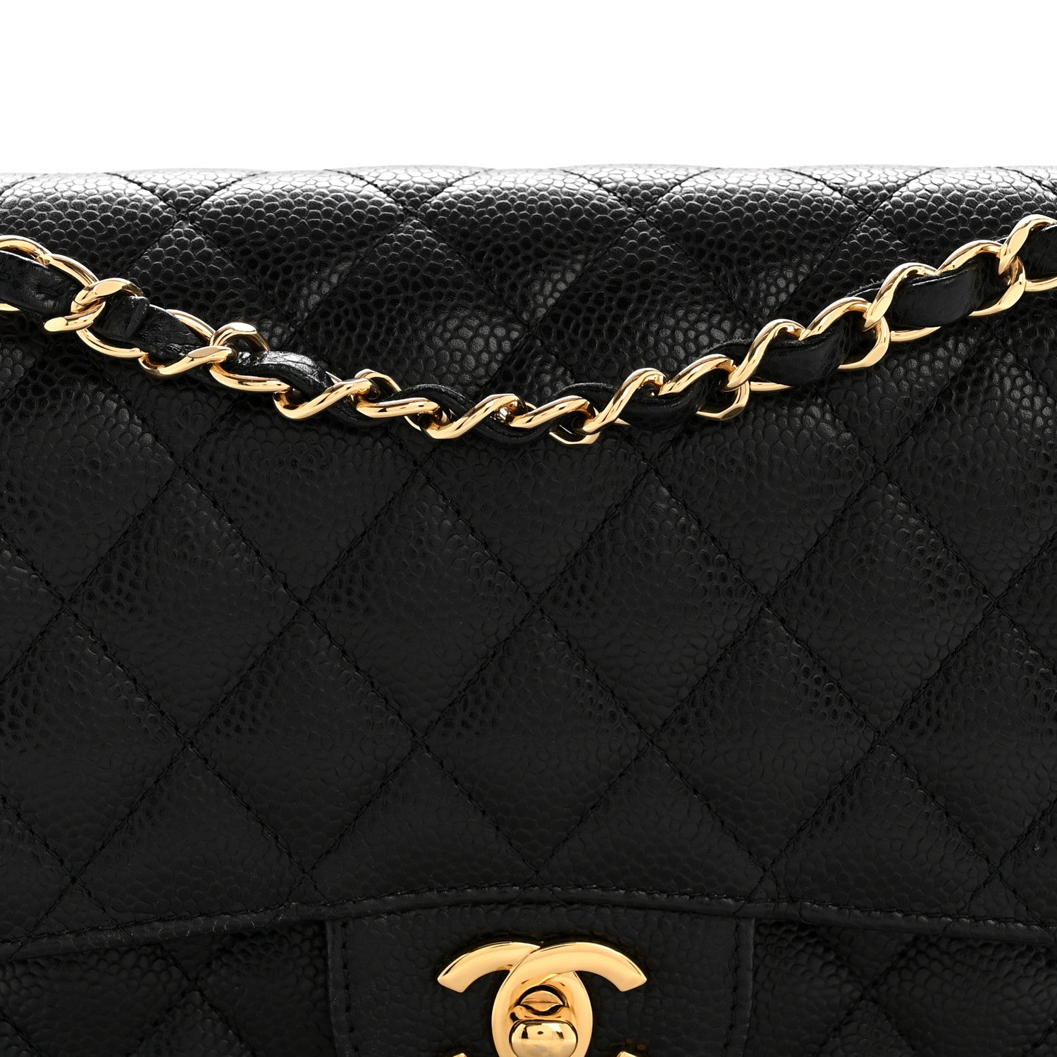 Chanel Caviar Quilted Medium Double Flap Black 8 of 15