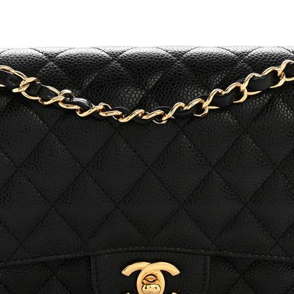 Chanel Caviar Quilted Medium Double Flap Black 8 of 15