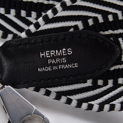 Hermes Toile Swift 50mm Sangle Cavale Shoulder Strap Black Ecru 4 of 5